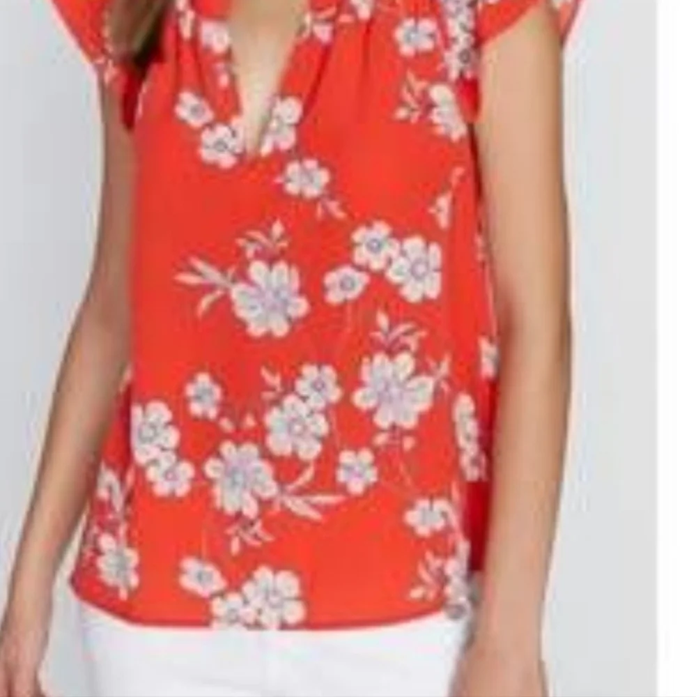 Sanctuary Orange Flutter Sleeve Blouse - Picture 2 of 7